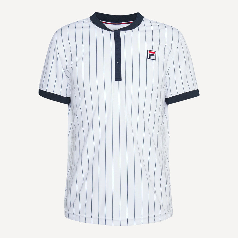 FILA T-SHIRT STRIPES BUTTON WHITE MAN