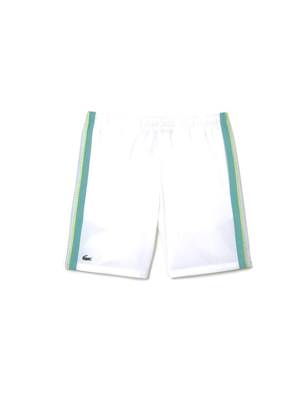 LACOSTE TENNIS STRIPE SHORT WHITE MAN