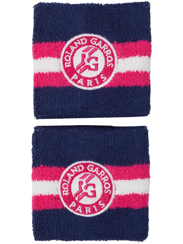 ROLAND GARROS WRISTBANDS NAVY/PINK (2X)